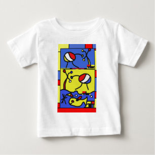 Camiseta Imagem com peixes da arte moderna