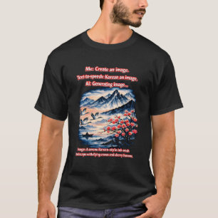 Camiseta Imagem coreana – Linda Comunicação Errada de IA