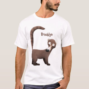 Camiseta Imagem curiosa e engraçada de desenho animado de c