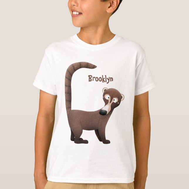 Camiseta Imagem curiosa e engraçada de desenho animado de c (Frente)
