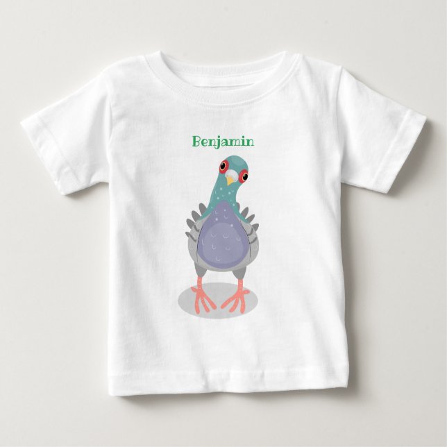 Camiseta Imagem curiosa e engraçada de desenho animado do p (Frente)