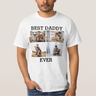 Camiseta Imagem da Colagem de Fotos do Pai Pai do Melhor Pa
