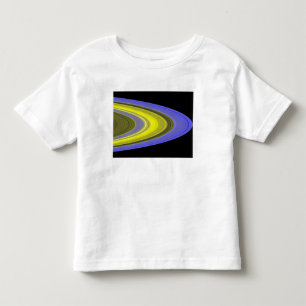 Camiseta imagem da Falso-cor dos anéis de Saturn