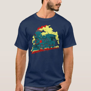 Camiseta Imagem da Ilustração do Comboio Locomotivo a Vap
