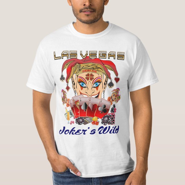 Camiseta Imagem da opinião selvagem do palhaço de Vegas (Frente)