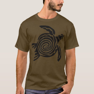 Camiseta Imagem da Tartaruga do Mar Desenhada à Mão