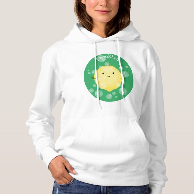 Camiseta Imagem das bolhas de fruta de limão-branco (Frente)