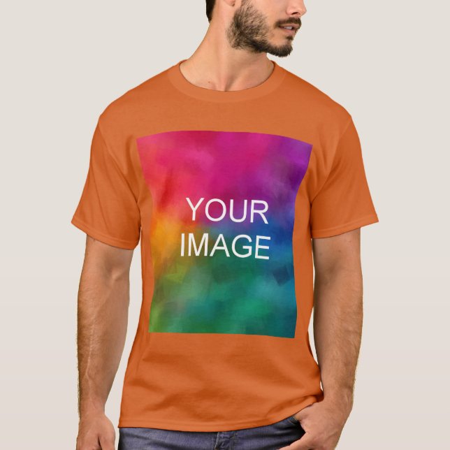 Camiseta Imagem de Adicionar Fotografia Personalizada do Mo (Frente)