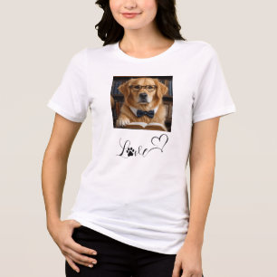 Camiseta Imagem de cachorro de estimação personalizada com