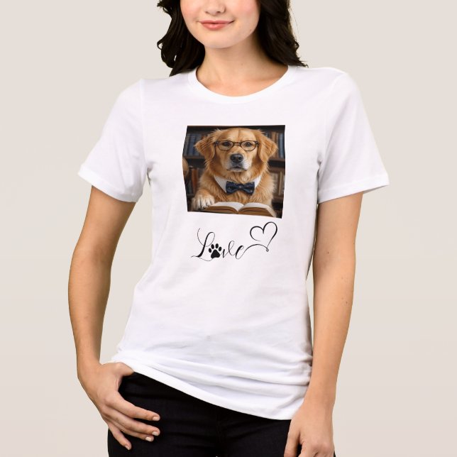 Camiseta Imagem de cachorro de estimação personalizada com  (Frente)