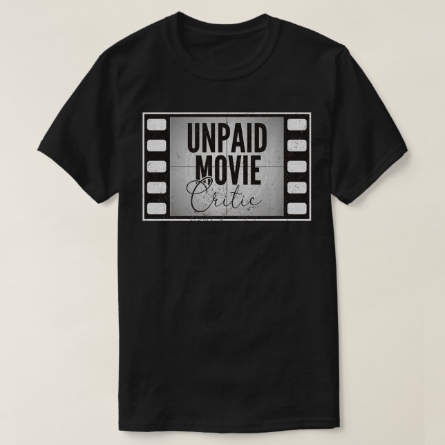 Camiseta Imagem de Cinema Crítico de Filmes Não Pagos (Frente do Design)