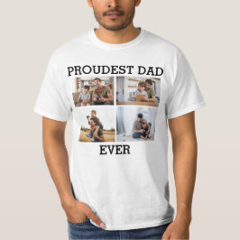 Camiseta Imagem de Colagem de Fotos do Pai do pai Mais Prof