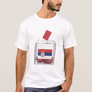 Camiseta Imagem de conceito para as eleições na Sérvia