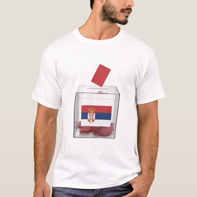 Camiseta Imagem de conceito para as eleições na Sérvia (Frente)