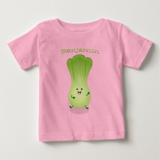 Camiseta Imagem de desenho animado bonito de "baby bok choy (Frente)
