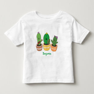 Camiseta Imagem de desenho animado cacto cacto cacto cáusti