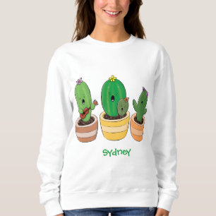 Camiseta Imagem de desenho animado cacto cacto cacto cáusti