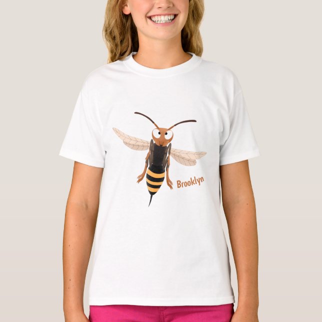 Camiseta Imagem de desenho animado com zangão (Frente)