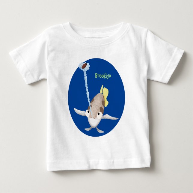 Camiseta Imagem de desenho animado de Arquerfish em Cute (Frente)