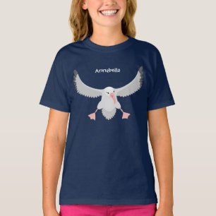 Camiseta Imagem de desenho animado de aves voadoras de alba