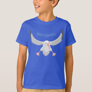 Camiseta Imagem de desenho animado de aves voadoras de alba