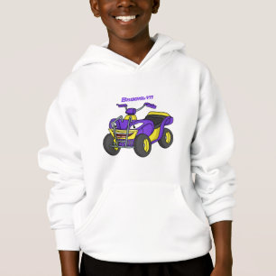 Camiseta Imagem de desenho animado de bicicleta Quad Roxo