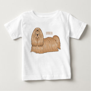 Camiseta Imagem de desenho animado de cabelos longos Shih t