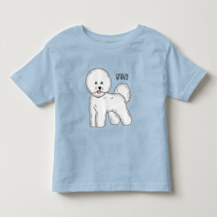 Camiseta Imagem de desenho animado de cachorro de frise de