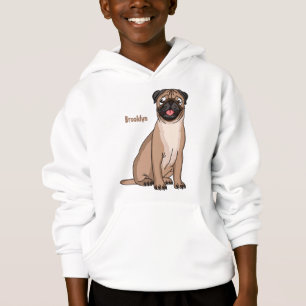 Camiseta Imagem de desenho animado de cachorro feliz e engr