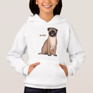 Camiseta Imagem de desenho animado de cachorro feliz e engr