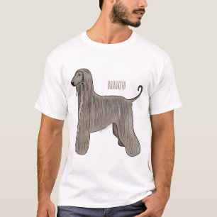 Camiseta Imagem de desenho animado de cão de cão de cão de 