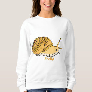 Camiseta Imagem de desenho animado de caracol amarelo-bonit