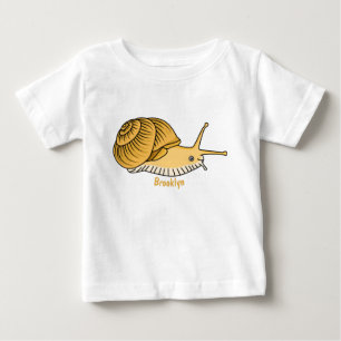 Camiseta Imagem de desenho animado de caracol amarelo-bonit