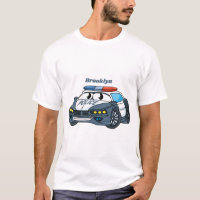 Imagem de desenho animado de carro da polícia feli