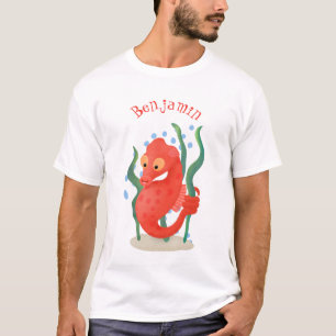 Camiseta Imagem de desenho animado de cavalo-de-coleira ver