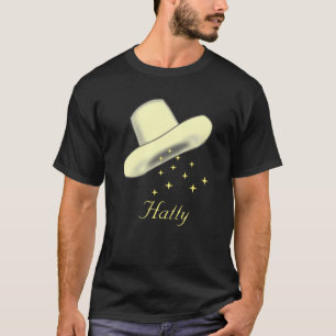 Camiseta Imagem de desenho animado de chapéu & estrelas