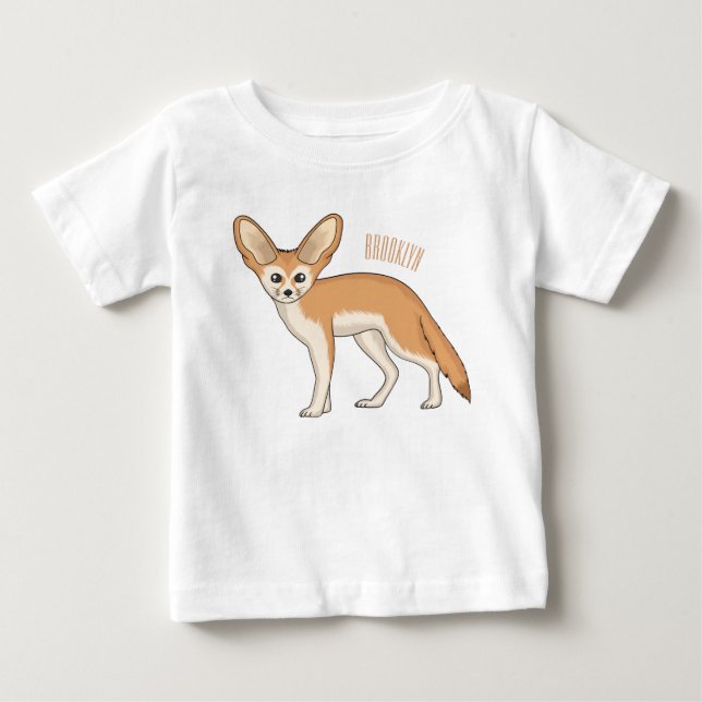 Camiseta Imagem de desenho animado de fennec fox (Frente)