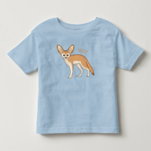 Camiseta Imagem de desenho animado de fennec fox