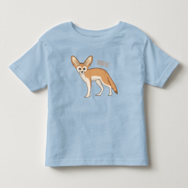 Camiseta Imagem de desenho animado de fennec fox (Frente)