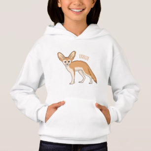 Camiseta Imagem de desenho animado de fennec fox
