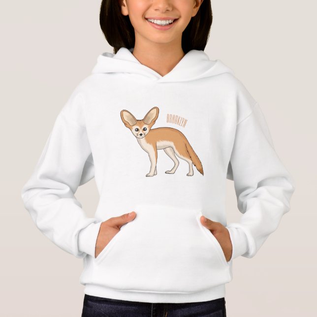 Camiseta Imagem de desenho animado de fennec fox (Frente)