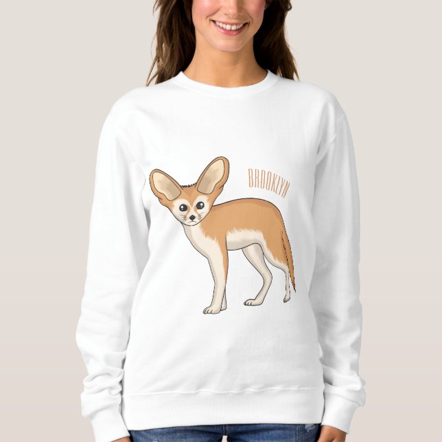 Camiseta Imagem de desenho animado de fennec fox (Frente)