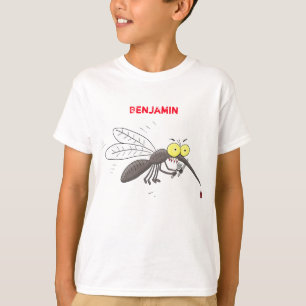 Camiseta Imagem de desenho animado de insetos mosquitos eng