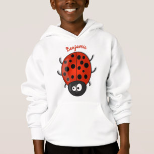 Camiseta Imagem de desenho animado de joaninha vermelha, fe