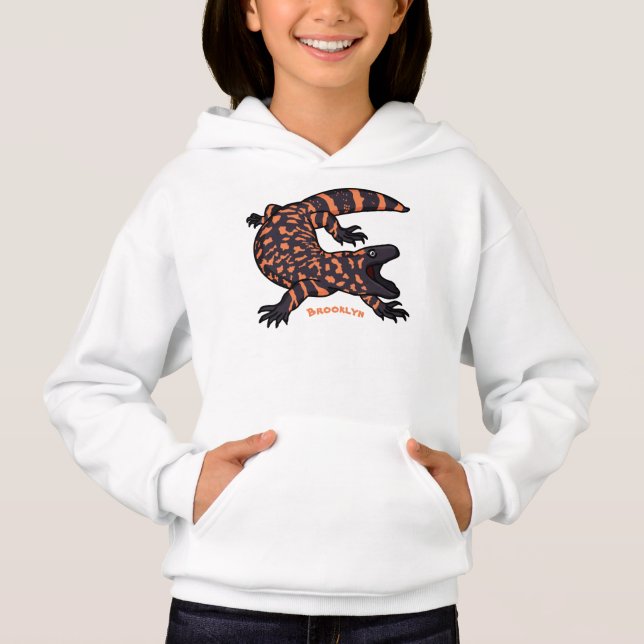 Camiseta Imagem de desenho animado de lagarto monstro de gi (Frente)