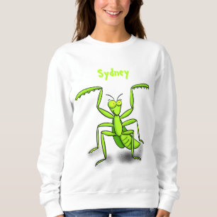 Camiseta Imagem de desenho animado de louva-a-deus engraça