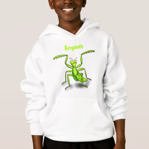 Camiseta Imagem de desenho animado de louva-a-deus engraçad