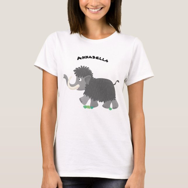 Camiseta Imagem de desenho animado de mamute boazona (Frente)
