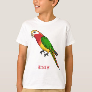 Camiseta Imagem de desenho animado de papagaio feliz e boni