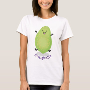 Camiseta Imagem de desenho animado de pata de papaia cawaii